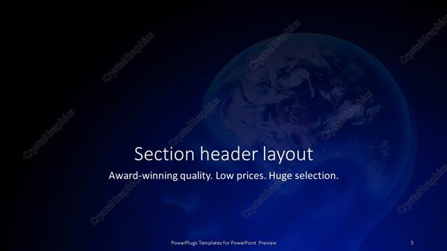 Section Header presentation slide layout