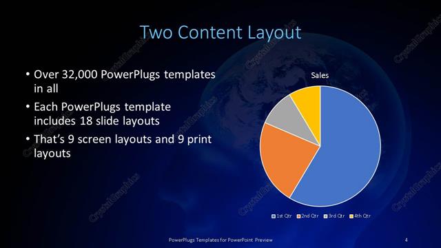 Two Content presentation slide layout