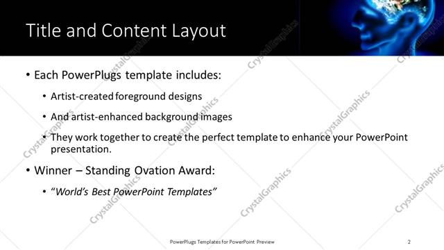 Title and Content presentation slide layout