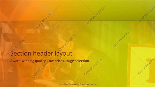 Section Header presentation slide layout