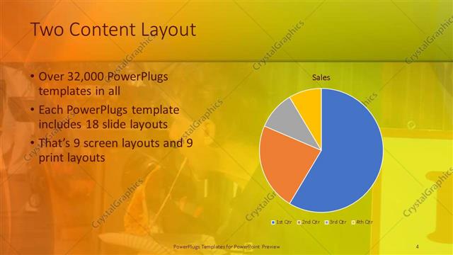 Two Content presentation slide layout