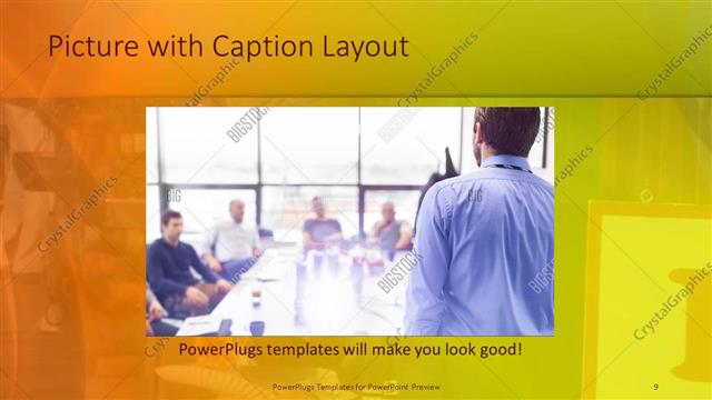 Picture with Caption presentation slide layout