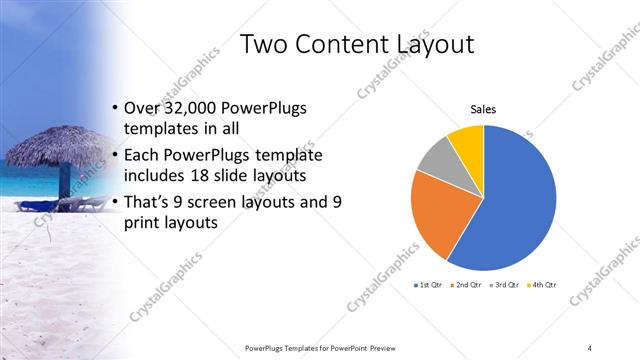 Two Content presentation slide layout