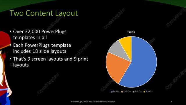 Two Content presentation slide layout