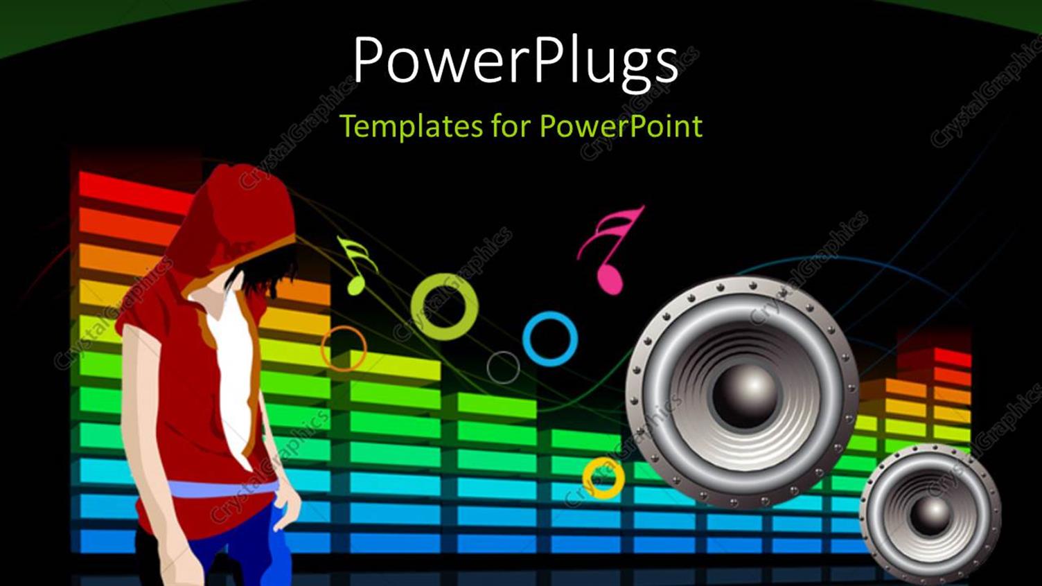 Featuring a Person Enjoying the Music on big Speakers