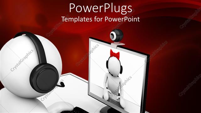  Presentation with chat - A person enjoying a video on computer