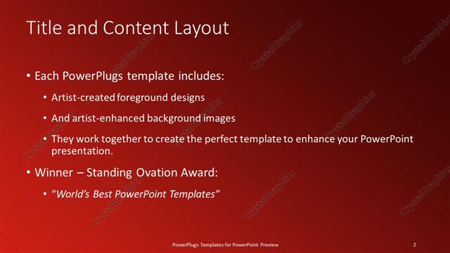 Title and Content presentation slide layout