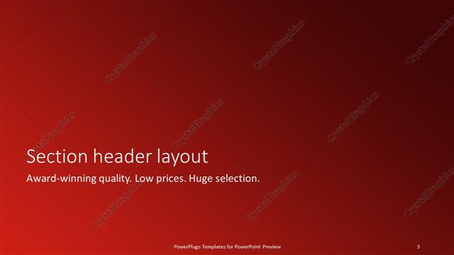 Section Header presentation slide layout