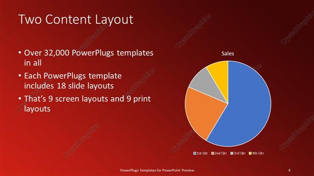 Two Content presentation slide layout