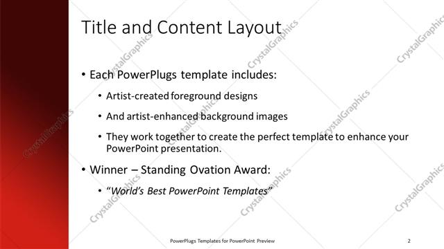 Title and Content presentation slide layout
