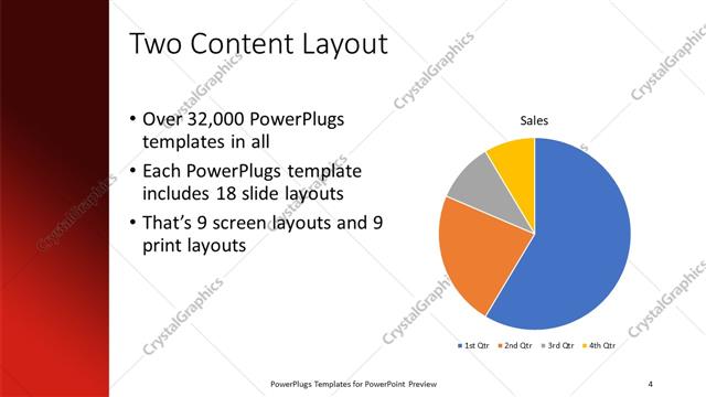 Two Content presentation slide layout