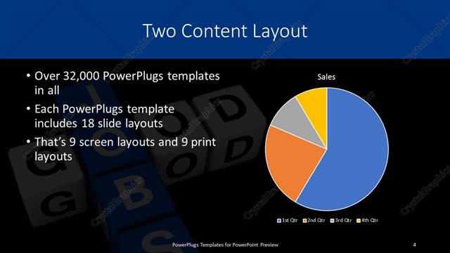 Two Content presentation slide layout