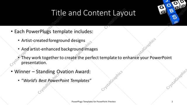 Title and Content presentation slide layout