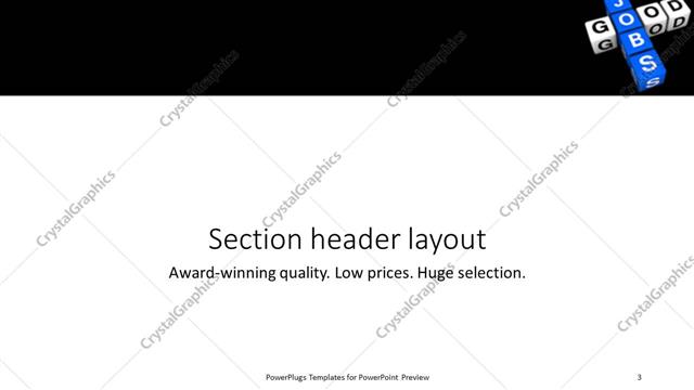 Section Header presentation slide layout