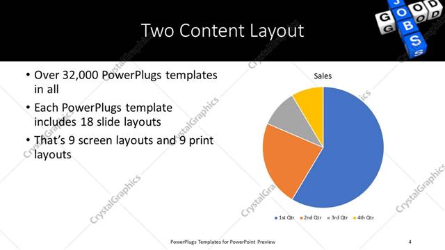 Two Content presentation slide layout