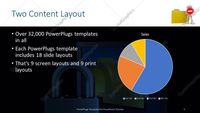 Two Content presentation slide layout