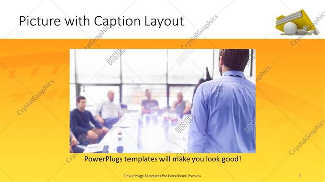 Picture with Caption presentation slide layout