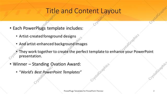 Title and Content presentation slide layout