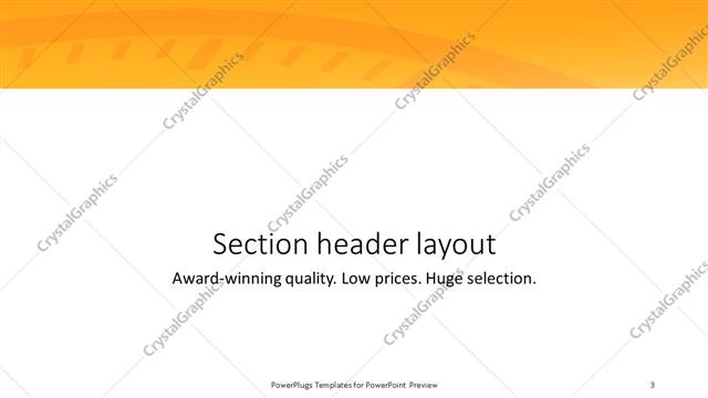 Section Header presentation slide layout