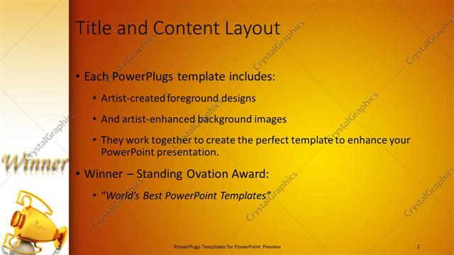 Title and Content presentation slide layout