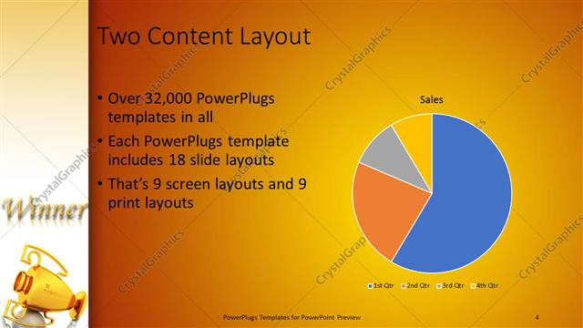 Two Content presentation slide layout