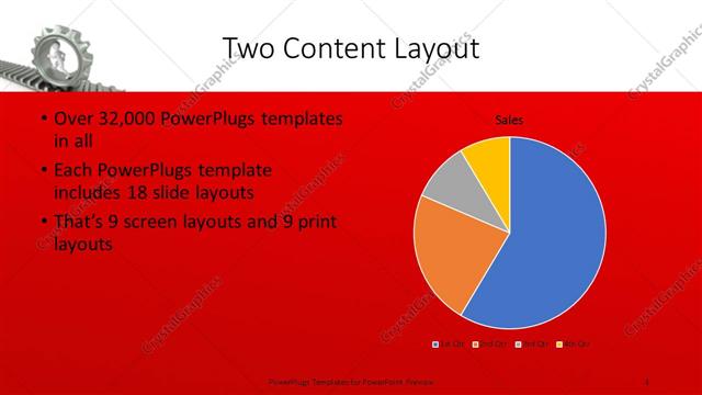Two Content presentation slide layout