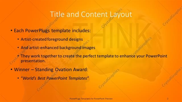 Title and Content presentation slide layout