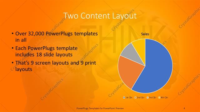 Two Content presentation slide layout