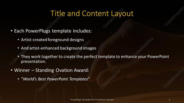Title and Content presentation slide layout