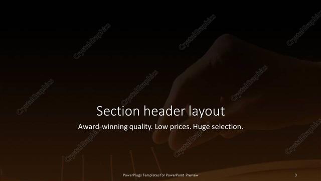 Section Header presentation slide layout