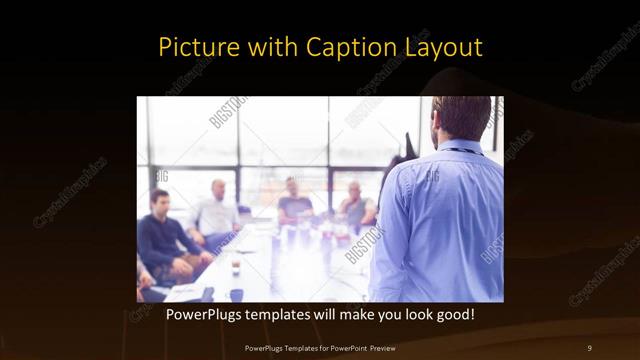 Picture with Caption presentation slide layout