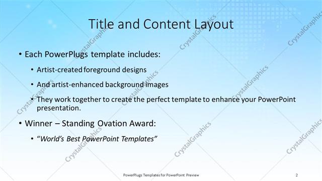 Title and Content presentation slide layout