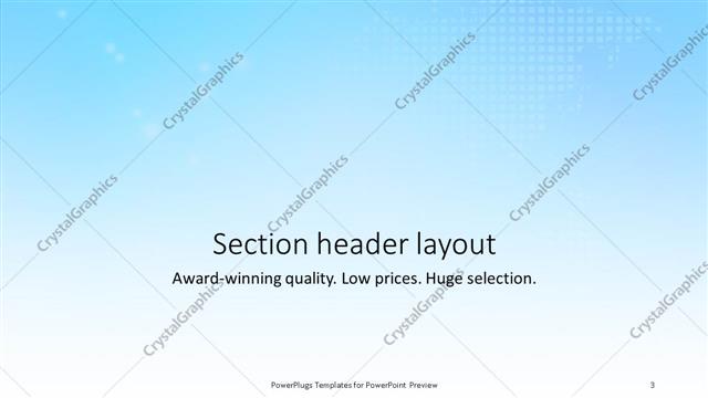 Section Header presentation slide layout