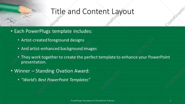 Title and Content presentation slide layout