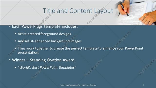 Title and Content presentation slide layout