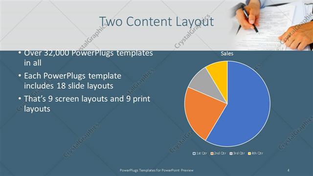 Two Content presentation slide layout