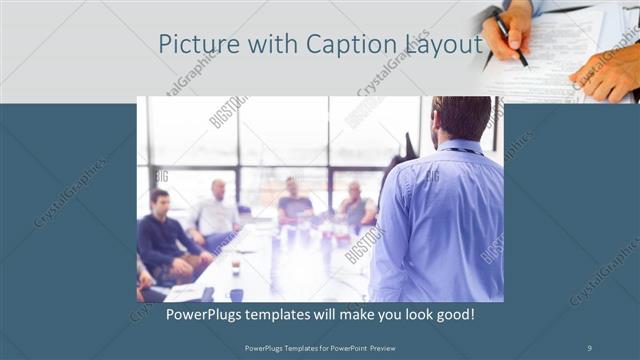 Picture with Caption presentation slide layout