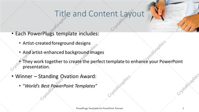 Title and Content presentation slide layout