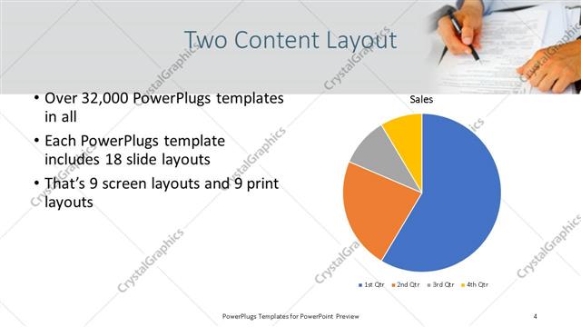 Two Content presentation slide layout