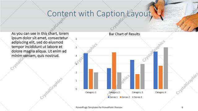 Content with Caption presentation slide layout