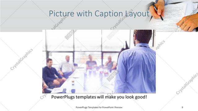 Picture with Caption presentation slide layout