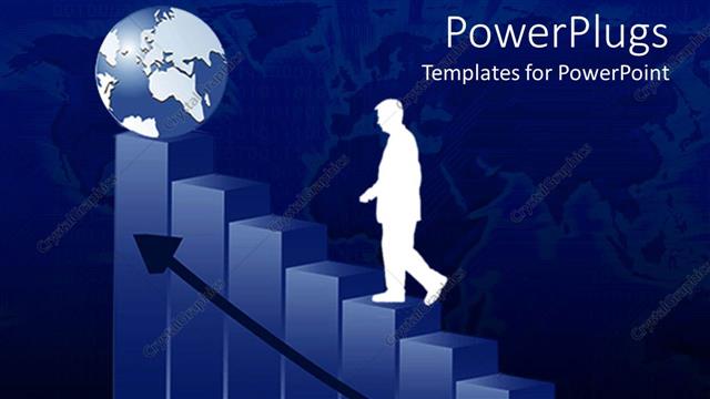 Presentation with bar - A person going up on the growth table