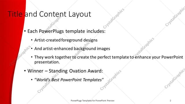 Title and Content presentation slide layout