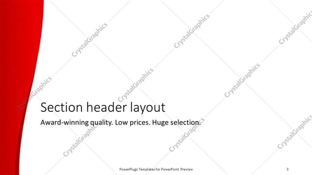 Section Header presentation slide layout