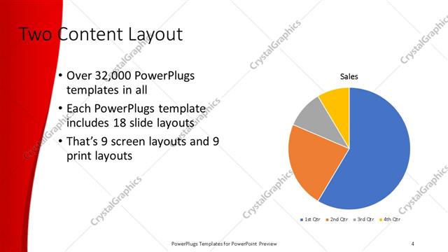 Two Content presentation slide layout