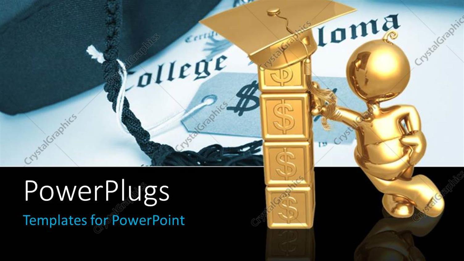 Featuring a Person with a Graduation Cap and Place for Text