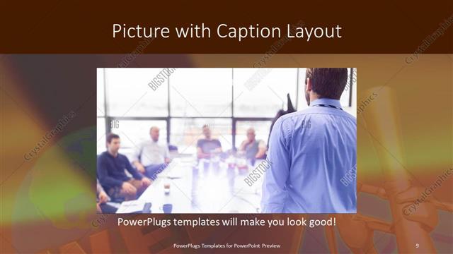 Picture with Caption presentation slide layout