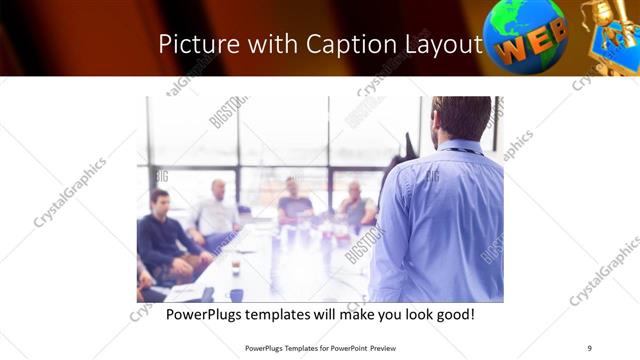 Picture with Caption presentation slide layout