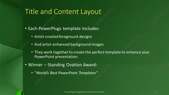 Title and Content presentation slide layout