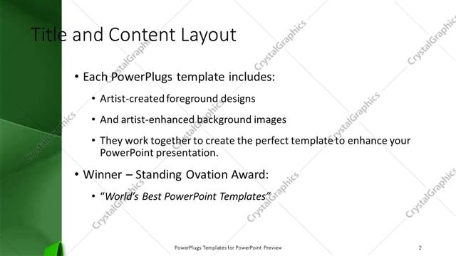 Title and Content presentation slide layout